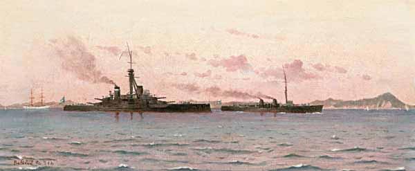 Carlos de Haes The Battleship Barroso